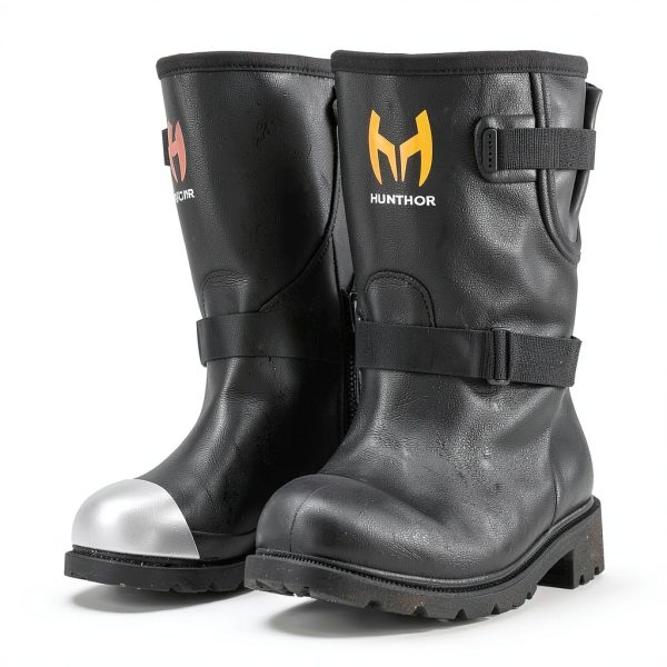 HUNTHOR Steel Toe Rain Boots Mens Insulated-6
