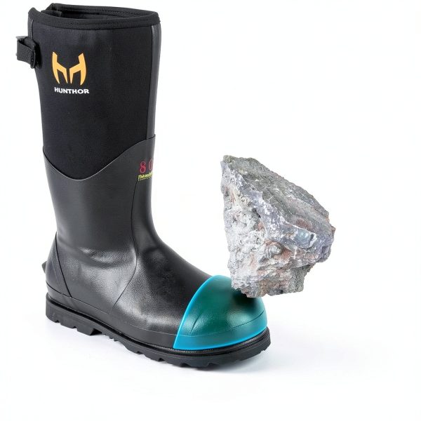 HUNTHOR Steel Toe Rain Boots Mens Insulated-1