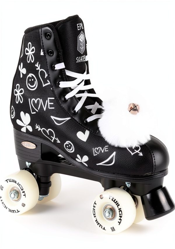 Epic Skates Luv Quad Skates Black White 58mm-3