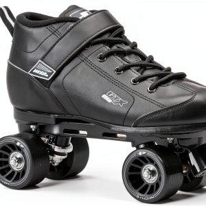 Pacer Kids Speed Roller Skates Black Nylon 65mm-0