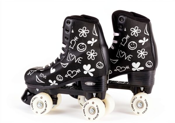 Epic Skates Luv Quad Skates Black White 58mm-2