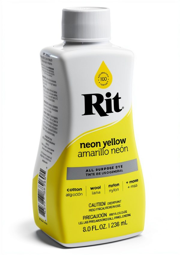 Rit DyeMore Synthetic Fiber Dye Neon Yellow 8 oz Liquid Fabric Dye-0