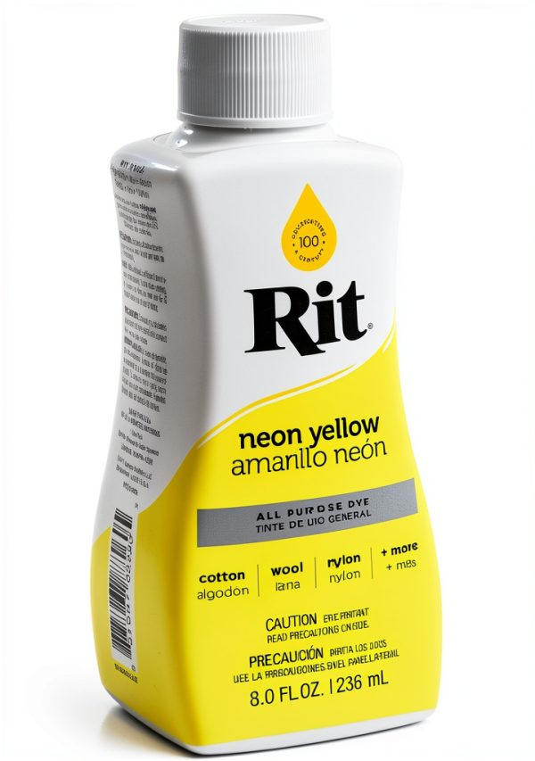 Rit DyeMore Synthetic Fiber Dye Neon Yellow 8 oz Liquid Fabric Dye-8
