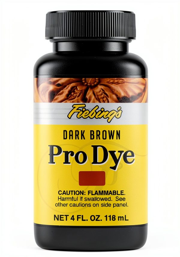 Fiebings Dark Brown Leather Dye 4 oz Liquid Colorfast Professional-0