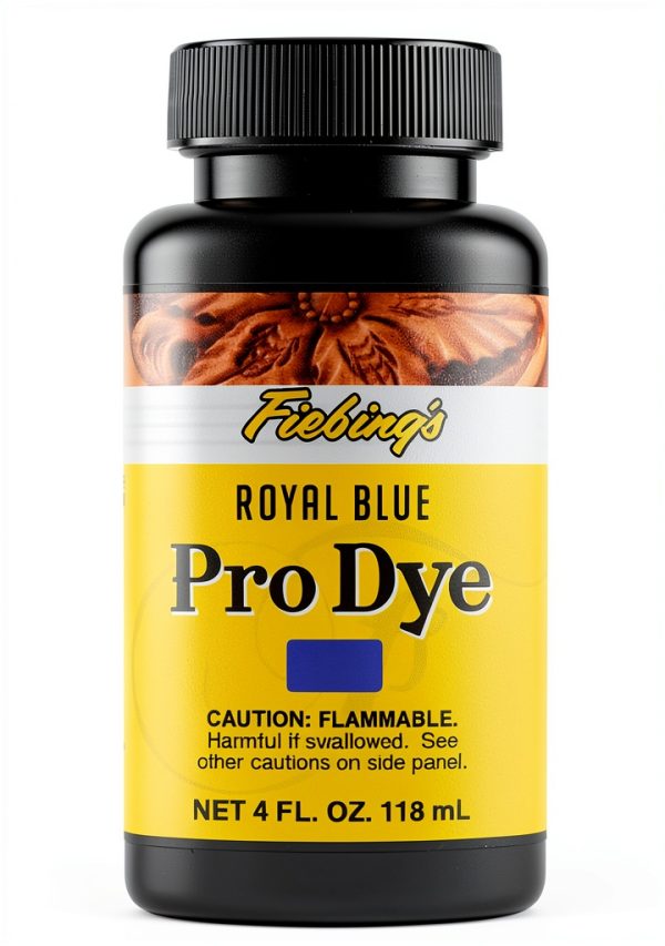 Fiebing's Leather Dye 4 oz Royal Blue Alcohol Based Colorfast Dye-0