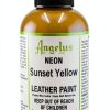 Angelus Sunset Yellow Acrylic Leather Paint 4oz Crack Resistant-0