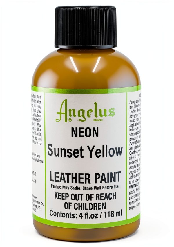 Angelus Sunset Yellow Acrylic Leather Paint 4oz Crack Resistant-0