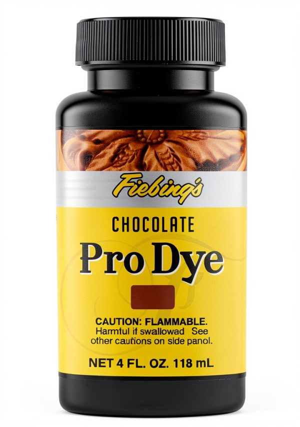 Fiebing's Leather Dye Chocolate 4 oz - Premium Colorfast Oil Finish-0