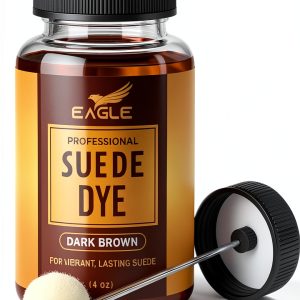 Dark Brown Suede Dye for Shoes, Boots, & Accessories – Permanent Suede Color Restorer with Built-in Applicator – Shoe Dye for Touch-Ups, Customization & Repairs – 3 fl oz-0