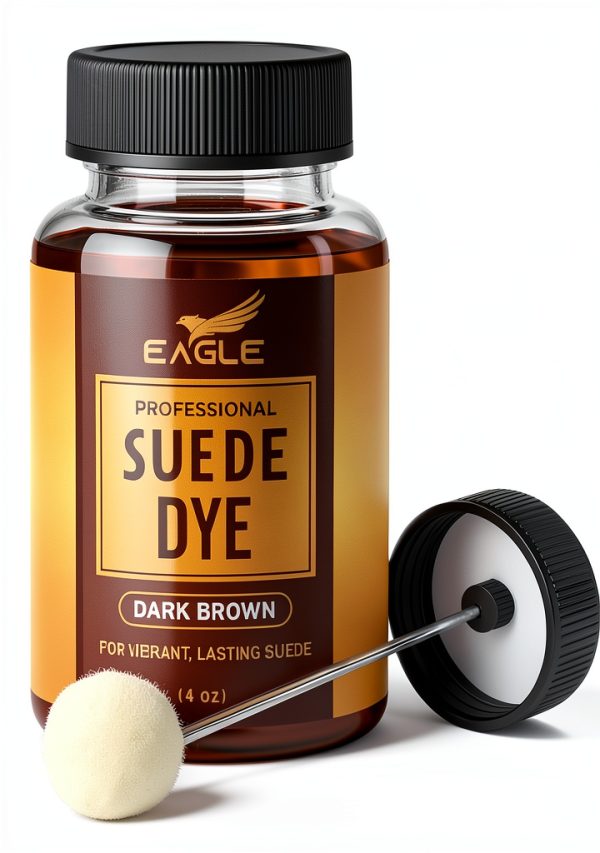 Dark Brown Suede Dye for Shoes, Boots, & Accessories – Permanent Suede Color Restorer with Built-in Applicator – Shoe Dye for Touch-Ups, Customization & Repairs – 3 fl oz-0