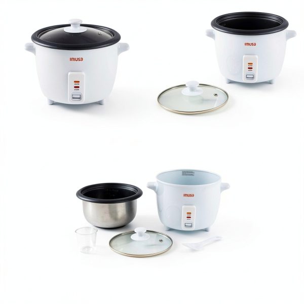 Electric Nonstick Rice Cooker by Imusa GAU-00013 8 Cup White-1