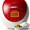 CUCKOO Micom Rice Cooker 6 Cup Uncooked / 12 Cup Cooked, Fuzzy Logic Rice Maker with Delay Timer & Keep Warm Setting, Versatile Food Steamer for Cooking, Non-Stick Inner Pot, Red (CR-0655F)-0