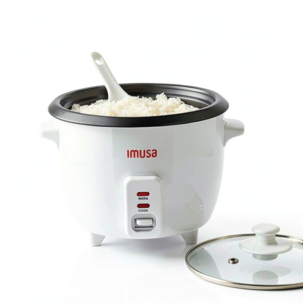 Electric Nonstick Rice Cooker by Imusa GAU-00013 8 Cup White-3