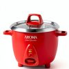 Aroma Housewares 6‑Cup Stainless Rice Cooker & Warmer ARC‑753SGR Red-4