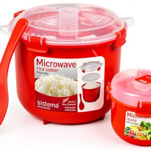 Sistema Microwave Rice Cooker 2.6L Red Plastic Kitchen Appliance Set-0