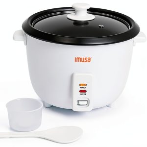 IMUSA USA GAU-00012 Electric NonStick Rice Cooker 5-Cup (Uncooked) 10-Cup (Cooked), White-0
