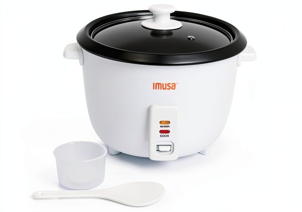 IMUSA USA GAU-00012 Electric NonStick Rice Cooker 5-Cup (Uncooked) 10-Cup (Cooked), White-0