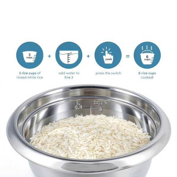Aroma Housewares 6‑Cup Stainless Rice Cooker & Warmer ARC‑753SGR Red-5