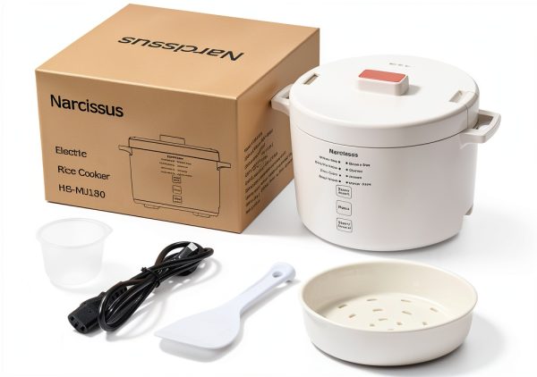 Narcissus 3.5-Cup Rice Cooker for 1-3 People White HS-MU180-6