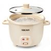 AROMA CoreCoat Pot-Style Rice Cooker with One-Touch Control and Non-Stick Ceramic Coating (6 Cups Cooked, 3 Cups Uncooked)-1