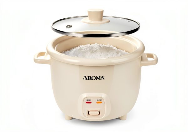 AROMA CoreCoat Pot-Style Rice Cooker with One-Touch Control and Non-Stick Ceramic Coating (6 Cups Cooked, 3 Cups Uncooked)-1