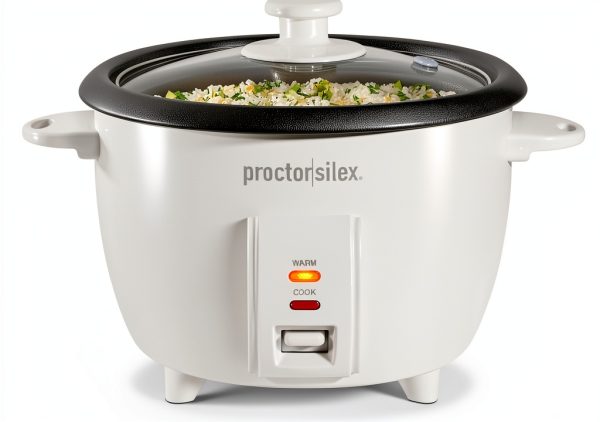 Proctor Silex Rice Cooker & Food Steamer 10 Cups White 37533G-0