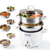 Aroma Housewares 14-Cup (Cooked) / 3Qt. Select Stainless Pot-Style Rice Cooker, & Food Steamer, One-Touch Operation, Automatic Keep Warm Mode, White (ARC-757-1SG)-1
