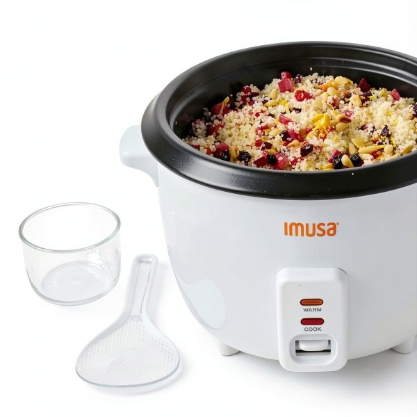 Electric Nonstick Rice Cooker by Imusa GAU-00013 8 Cup White-6