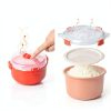 Sistema Microwave Rice Cooker 2.6L Red Plastic Kitchen Appliance Set-4