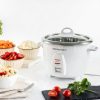 Elite Gourmet Rice Cooker ERC-2020 20‑Cup White Stainless Steel-3