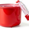 Sistema Microwave Rice Cooker 2.6L Red Plastic Kitchen Appliance Set-3