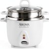 Aroma Housewares 14-Cup (Cooked) / 3Qt. Select Stainless Pot-Style Rice Cooker, & Food Steamer, One-Touch Operation, Automatic Keep Warm Mode, White (ARC-757-1SG)-0