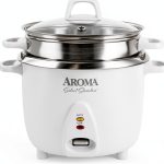 Aroma Housewares 14-Cup (Cooked) / 3Qt. Select Stainless Pot-Style Rice Cooker, & Food Steamer, One-Touch Operation, Automatic Keep Warm Mode, White (ARC-757-1SG)-0
