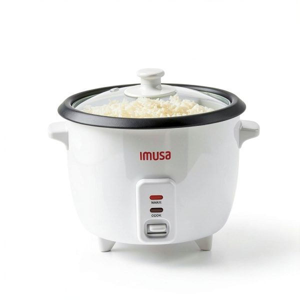 IMUSA USA GAU-00011 Electric Nonstick Rice Cooker 3-Cup (Uncooked) 6-Cup (Cooked), White-6