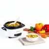 BLACK+DECKER Rice Cooker 6-Cup (Cooked) with Steaming Basket, Removable Non-Stick Bowl, White-8