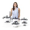 BLACK+DECKER Rice Cooker 6-Cup (Cooked) with Steaming Basket, Removable Non-Stick Bowl, White-6