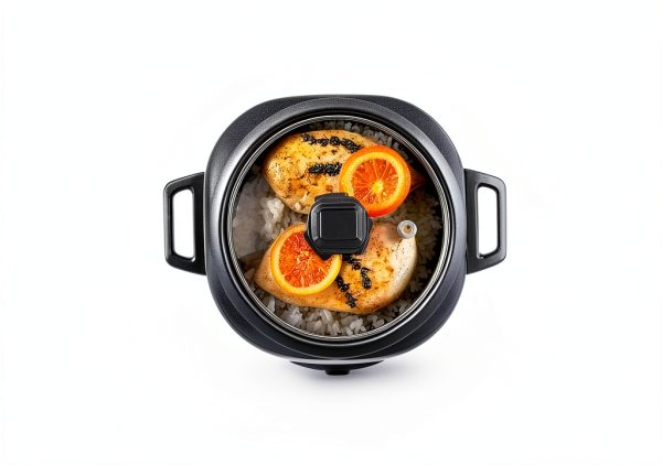 BLACK+DECKER Rice Cooker 6-Cup (Cooked) with Steaming Basket, Removable Non-Stick Bowl, White-10