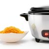 BLACK+DECKER Rice Cooker 6-Cup (Cooked) with Steaming Basket, Removable Non-Stick Bowl, White-3