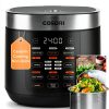 COSORI Rice Cooker 10 Cup, 24h Keep Warm, Non-stick Ceramic Inner Pot, 18 Functions Fuzzy Logic Rice Maker with Stainless Steel Steamer Basket, Sauté, Slow Cooker, Black-0