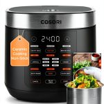 COSORI Rice Cooker 10 Cup, 24h Keep Warm, Non-stick Ceramic Inner Pot, 18 Functions Fuzzy Logic Rice Maker with Stainless Steel Steamer Basket, Sauté, Slow Cooker, Black-0