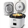 Rice Robot Personal Rice Cooker, PFAS-free, Nonstick. 1 Quart Capacity, with Stainless Steel Steamer Tray, Measuring Cups, Recipe Book with 60 Recipes, and Serving Spoon, As Seen On TV-2
