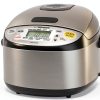 Zojirushi Micom 3-Cup Rice Cooker Stainless Steel Compact-0