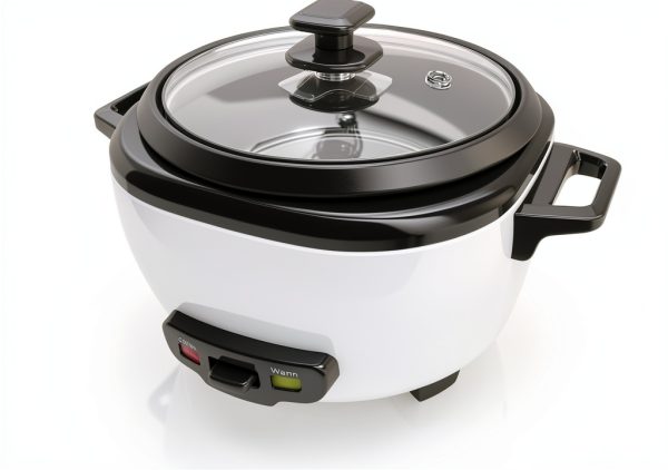 BLACK+DECKER Rice Cooker 6-Cup (Cooked) with Steaming Basket, Removable Non-Stick Bowl, White-4